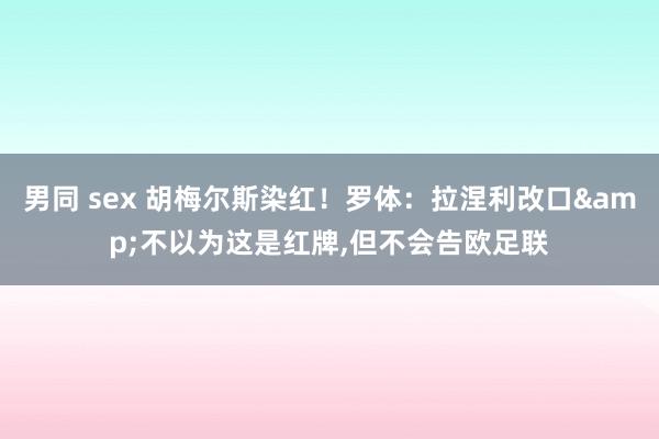 男同 sex 胡梅尔斯染红！罗体：拉涅利改口&不以为这是红牌，但不会告欧足联