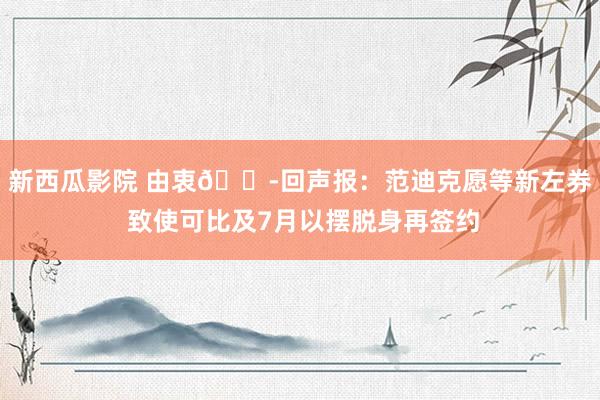 新西瓜影院 由衷😭回声报：范迪克愿等新左券 致使可比及7月以摆脱身再签约